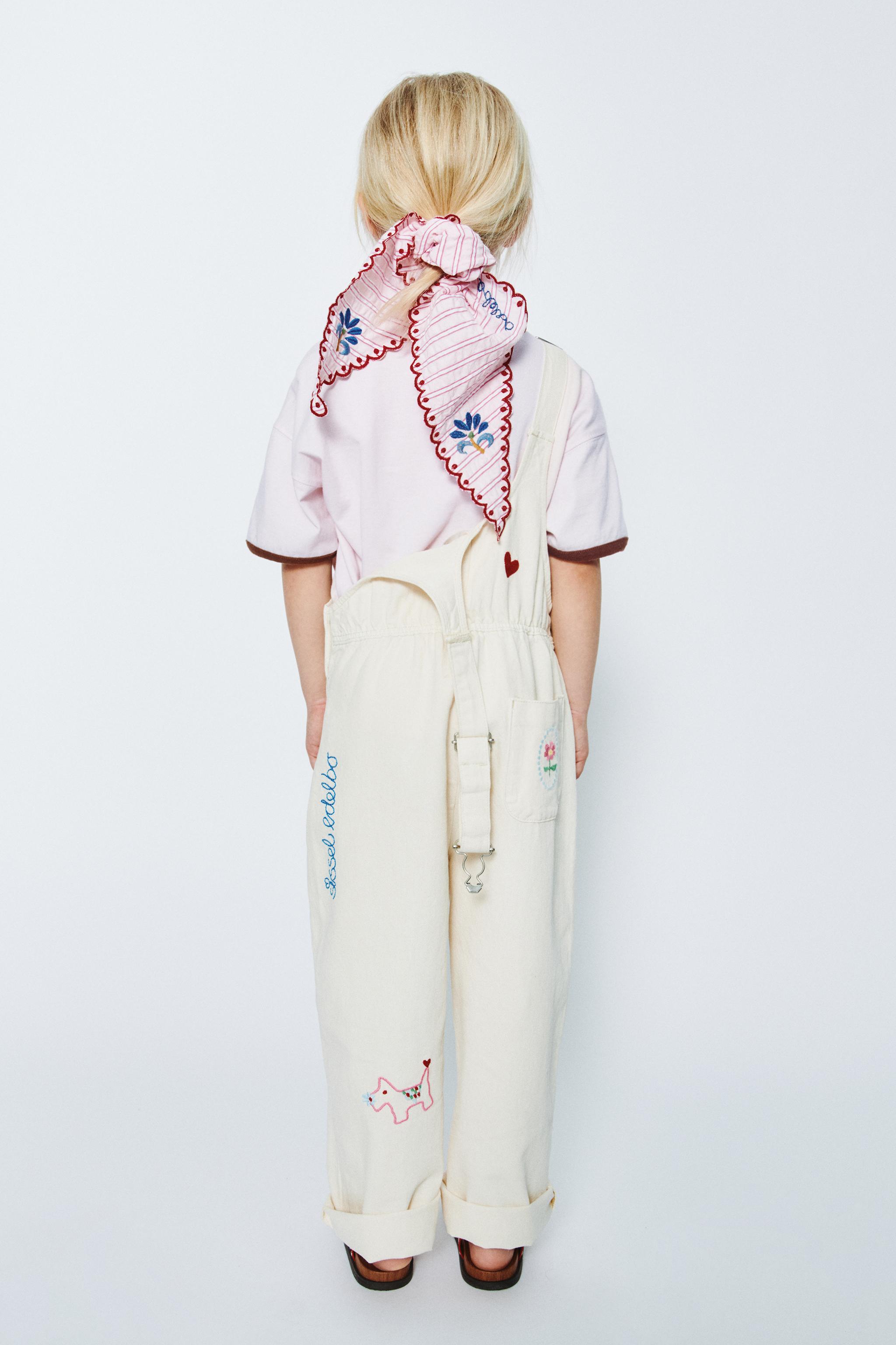 SISSEL EDELBO X ZARA KIDS EMBROIDERED TWILL OVERALLS